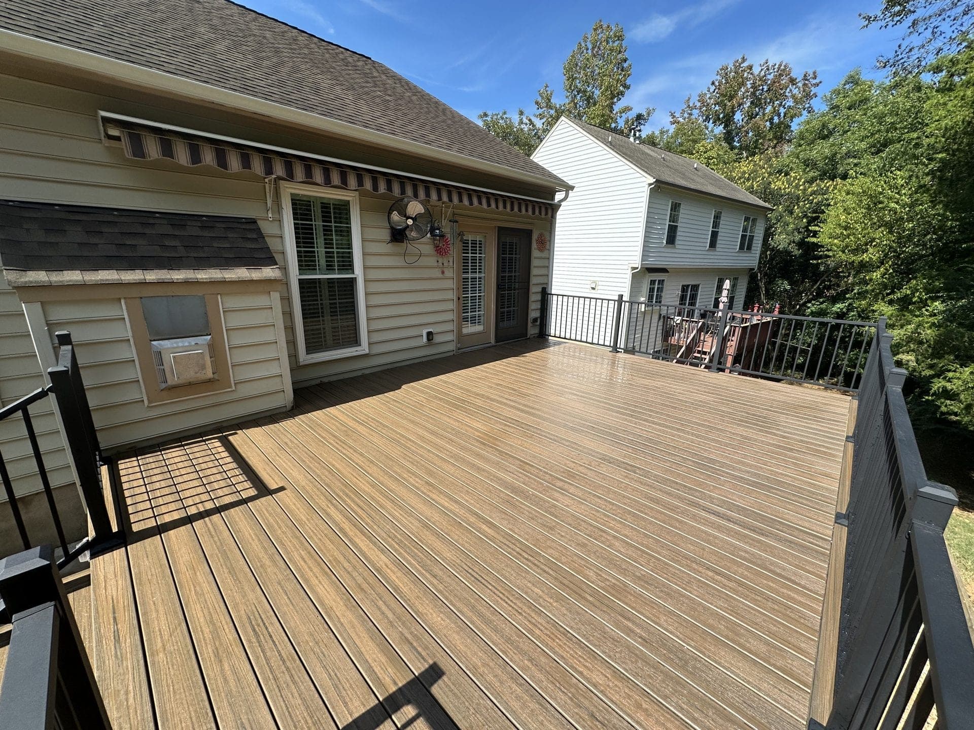 Comparison of Trex, TimberTech, and Fiberon composite decking in a Carolina backyard.